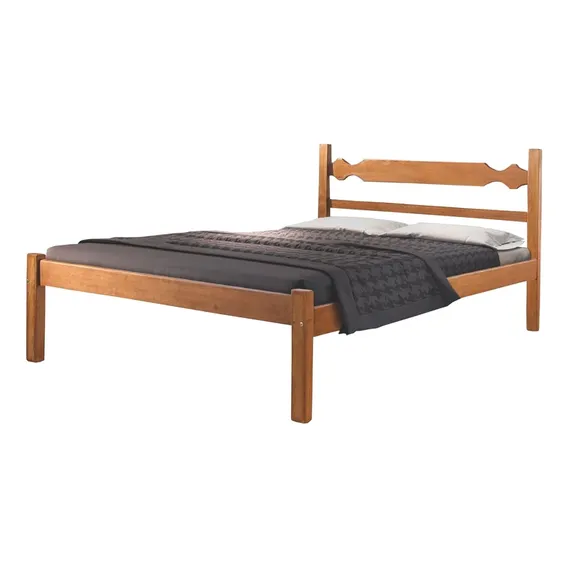 Cama Casal Peixe Madeira Sucupira Cera Quarto Braznelo Foto 1