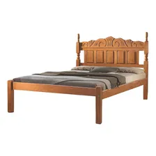 Cama Casal Torneada Entalhada Madeira Sucupira Cera Braznelo Foto mini 1