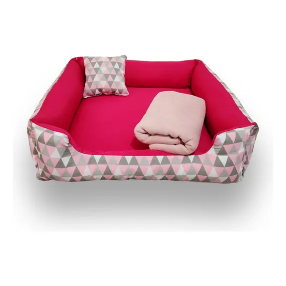 Cama De Cachorro Caminha Pet Pra Cachorro Ou Gato 60x60 Cor Rosa Foto 1
