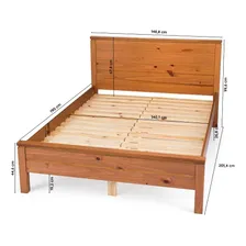 Cama De Casal Em Madeira Maciça Madma Artemobili Jb Foto mini  2