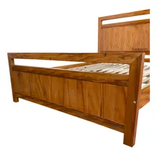 Cama De Casal Tamanho King Size Madeira De Maciça Cor Natural Cama King Size Foto mini 2