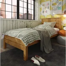Cama De Solteiro Em Madeira Maciça Madma Artemobili Foto mini 1