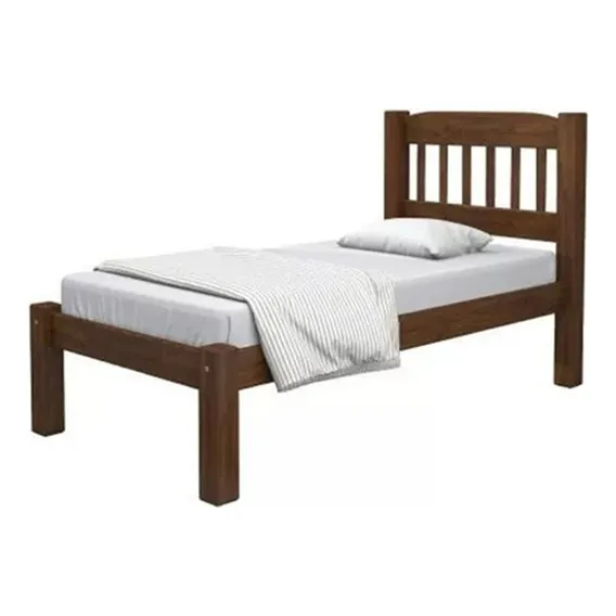 Cama De Solteiro Madeira Maciça Super Resistente Foto 1