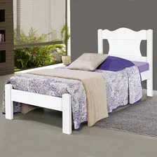 Cama De Solteiro Munique 100% Mdf 2102d1 Branco Foto mini 2