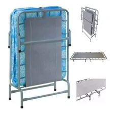 Cama Dobrável Solteiro Com Colchão Suporta Até 90kg Foto mini 3