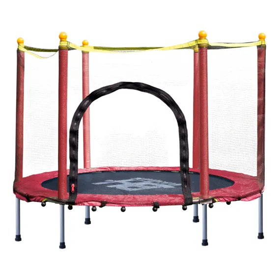 Cama Elástica Trampolim Pula Pula Infantil 140m Com Rede Cor Vermelho Foto 1