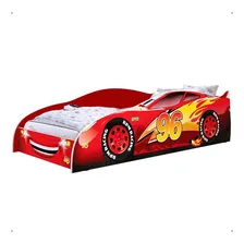 Cama Em Formato De Carro 100% Mdf Infantil - Modelos Cor Vermelho Foto mini 1