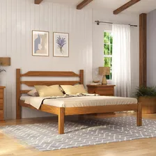 Cama Em Madeira Maciça Porteira Mogno Mel Fc Foto mini 1