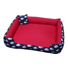 Cama Grande Cachorro Grande 95x95 Com Ziper 100% Lavável Cor marrom com patinhas Foto mini 3