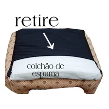 Cama Grande Cachorro Grande 95x95 Com Ziper 100% Lavável Cor vinho corôa Foto mini 4