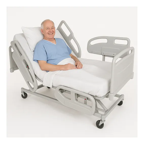Cama Hospitalar Elétrica 8 Movimentos Motorizada Com Regulagem De Altura Com Colchão D33 Foto 1