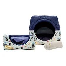 Cama Iglu E Toca Para Cachorro Impermeavel Luppet Azul G Foto mini 1