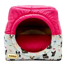 Cama Iglu E Toca Para Cachorro Impermeavel Luppet Rosa G Foto mini 4