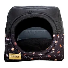 Cama Iglu E Toca Para Cachorro Luppet Luxo Preto Cachorro Foto  mini 1