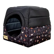 Cama Iglu E Toca Para Cachorro Luppet Luxo Preto Cachorro Foto mini  3