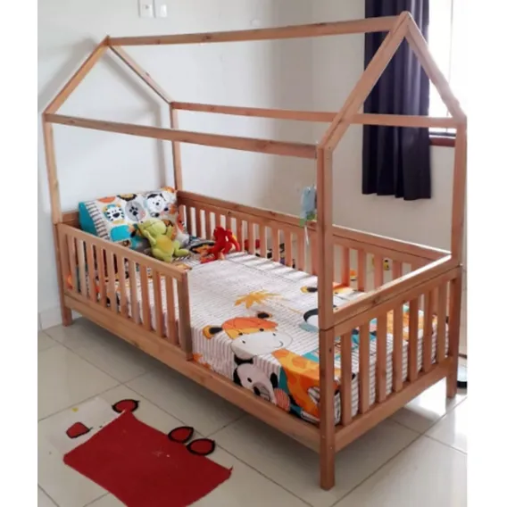 Cama Infantil Em Madeira Maciça Eucalipto Foto 1
