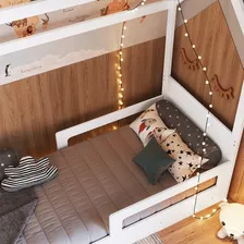 Cama Infantil Montessoriana Casinha Infix Branco - Mpozenato Foto mini 2