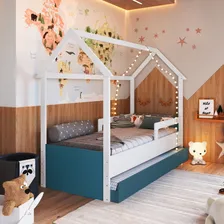 Cama Infantil Montessoriana Com Cama Auxiliar Foto mini 1