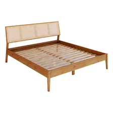 Cama King Com Madeira Maciça Viena 207x111x230cm Foto mini  2
