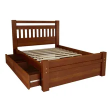 Cama Madeira Maciça Queen Orleans Com 4 Gavetas Bedroom Cor Castanho Foto mini 2