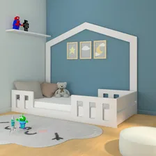 Cama Montessori Com Casinha Play Timber Branco Foto mini 1