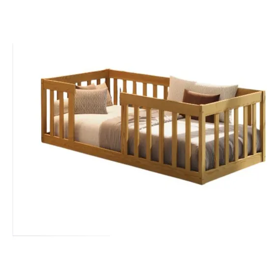 Cama montessori madeira Comprelar Cama Solteiro Montessori solteiro cor natural com um design de madeira fabricado em madeira Foto 1