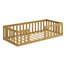 Cama montessori madeira Comprelar Cama Solteiro Montessori solteiro cor natural com um design de madeira fabricado em madeira Foto mini 3