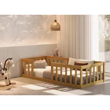 Cama montessori madeira Comprelar Cama Solteiro Montessori solteiro cor natural com um design de madeira fabricado em madeira Foto mini 2