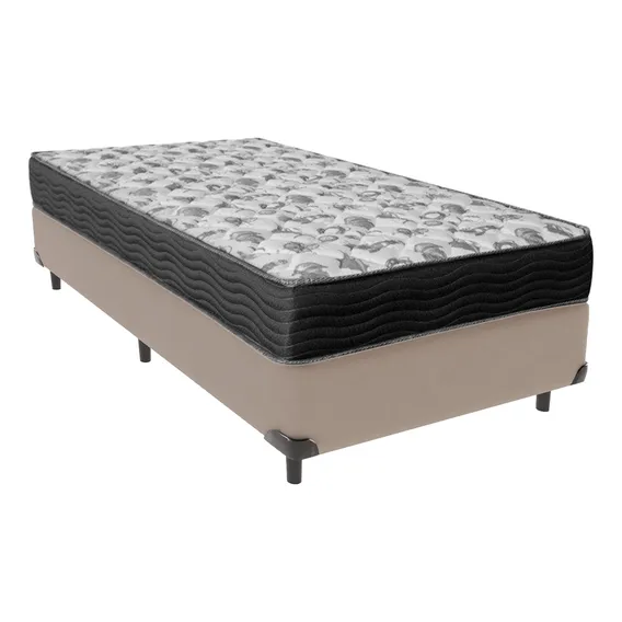 Cama Ortobom D33 Solteiro Com Box Bege Iso100 Foto 1