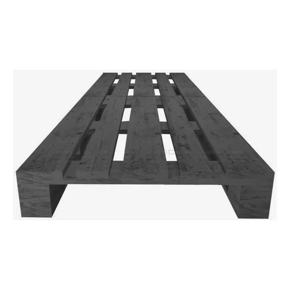 Cama Pallet Solteiro Preto Fosco Direto Da Fábrica Foto 1
