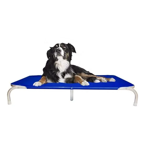 Cama Para Cachorro Cães E Gatos Pets Suspensa Tamanho G Cor Azul Foto 1