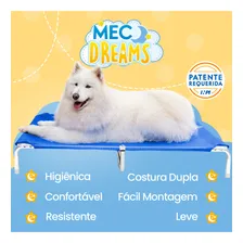 Cama Pet Cachorros Grande Tamanho Gg Suspensa Alumínio Cor Azul Higiênica Ortopédica Lavável Confortável Mec G Pet Foto mini 3