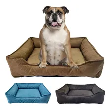 Cama Pet Dog Lavável Com Zíper Suede Para Cachorros Grandes Cor Marrom Desenho Lisa Foto  mini 1