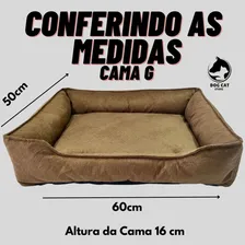 Cama Pet Dog Lavável Com Zíper Suede Para Cachorros Grandes Cor Marrom Desenho Lisa Foto mini  2