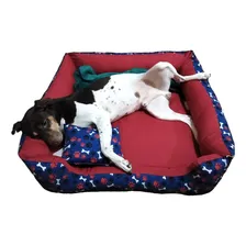 Cama Pet G Cachorro Grande Cama Com Capa Extra 70x70 Cor Cama Vermelha + Capa Vermelha Foto mini  2