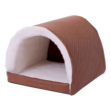 Cama Pet Iglu Sherpa Cama Gato E Cachorro Animais Caramelo Foto  mini 1