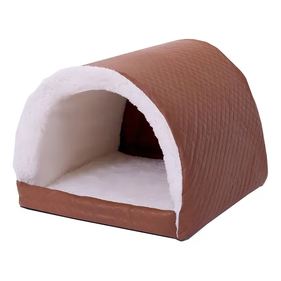 Cama Pet Iglu Sherpa Cama Gato E Cachorro Animais Caramelo Foto 1