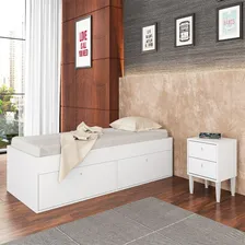 Cama Quarto Solteiro 4 Portas Tókio Branco - Art In Móveis Foto mini  2