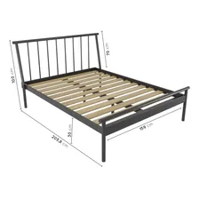 Cama Queen Em A莽o Beg么nia Cabecasa Madeiramadeira Foto mini 2