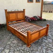 Cama Queen Rustica Madeira De Demolição 4 Gavetas Peroba Cor Natural Cama Queen Com Gavetas Foto mini 4