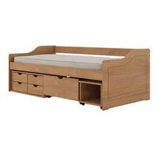 Cama Solteiro 5 Gavetas E Nicho Madeira Maciça Floro Gb Foto mini 3