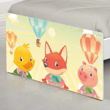 Cama Solteiro Adesivada Fazendinha Animais Com Colchão Cor Branco Foto mini 4