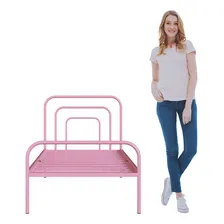 Cama Solteiro Barata Em Ferro Juliet Cor Rosa Foto mini 4
