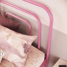 Cama Solteiro Barata Em Ferro Juliet Cor Rosa Foto mini  2