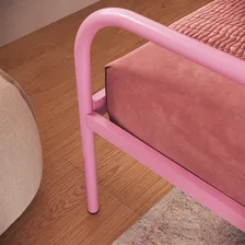 Cama Solteiro Barata Em Ferro Juliet Cor Rosa Foto mini  3