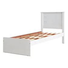 Cama Solteiro Barcelona Branco Preto Flex Tebarrot Foto mini  2
