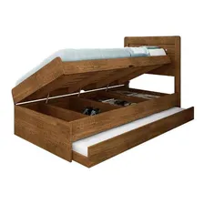 Cama Solteiro Baú Larissa Malbec C/ Auxiliar Foto mini 4