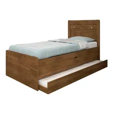 Cama Solteiro Baú Larissa Malbec C/ Auxiliar Foto mini 2
