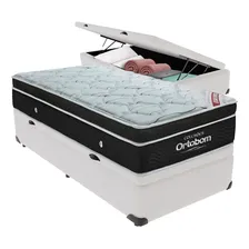 Cama Solteiro Box Branca Baú Elegant Ortobom Molas Ensacadas Foto  mini 1