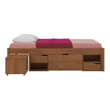 Cama Solteiro Com 3 Gavetas E 1 Mesa De Cabeceira Charme Foto mini 4